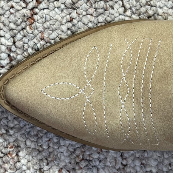 Dirty Laundry Josea Cowboy Boot Women's Size 8 Mid Calf Soft Shaft Cream New - Picture 11 of 11